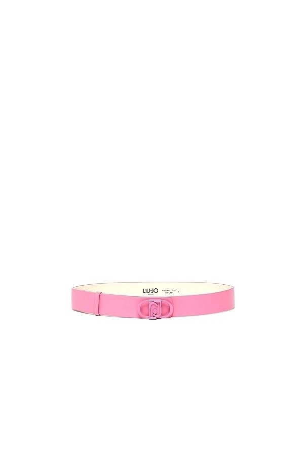 LIU JO Ceinture écologique en PU Boucle avec logo amovible à emboîtement Dimensions : 19 x 3,5 cm Violet LAMPON 72627, Frambo