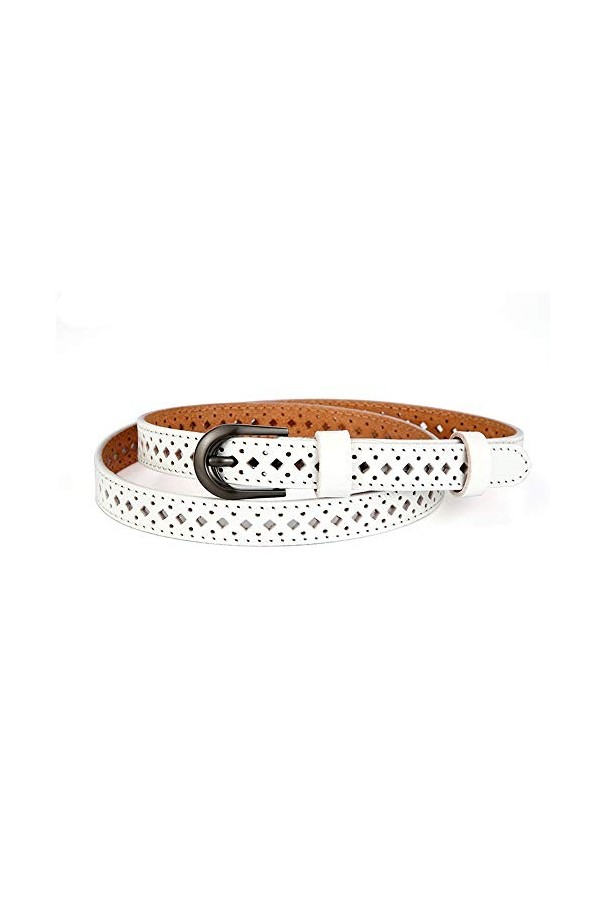 N /A KAIXINDDDD Ceinture Femme Première Couche Pure Peau De Vache Rétro Simple Ceinture Sauvage Dames en Cuir Fin Jeans Ceint