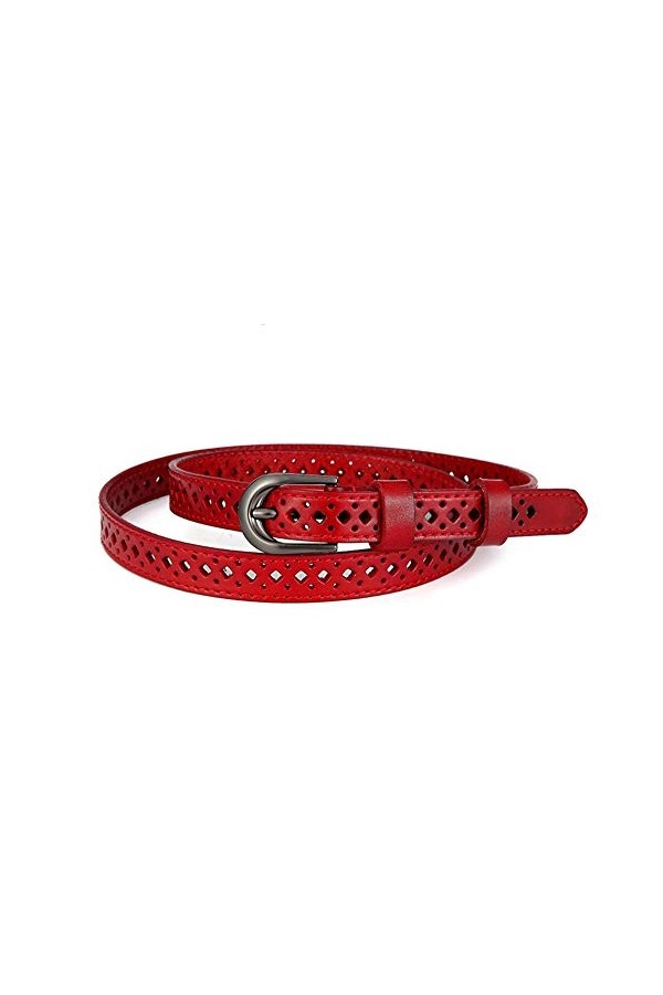 N /A KAIXINDDDD Ceinture Femme Première Couche Pure Peau De Vache Rétro Simple Ceinture Sauvage Dames en Cuir Fin Jeans Ceint