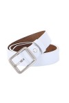 Ceinture en cuir véritable à boucle carrée for femmes Ceinture en jean à boucle ardillon vintage simple for femmes Size : 46