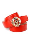 Anthoni Crown Ledergürtel Ceinture, Rot, 100 Femme