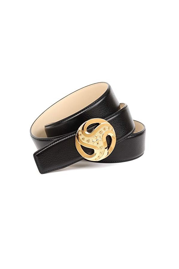 Anthoni Crown Ledergürtel Ceinture, Schwarz, 100 Femme