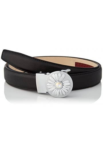 Anthoni Crown Ledergürtel Ceinture, Noir, 95 cm Femme