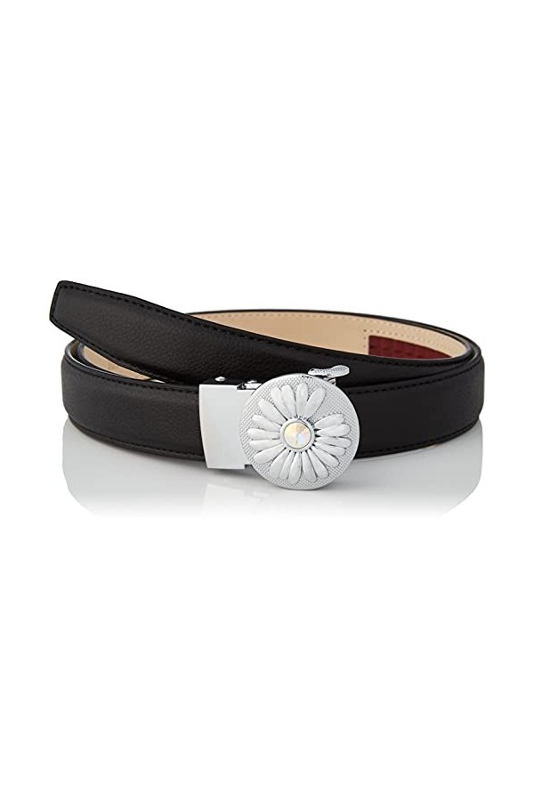 Anthoni Crown Ledergürtel Ceinture, Noir, 95 cm Femme