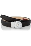 Anthoni Crown Ledergürtel Ceinture, Noir, 95 cm Femme