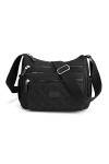 XUDREZ Sac à bandoulière pour femme, sac à bandoulière multi-poches, sac de voyage, Noir