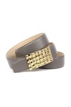 Anthoni Crown Ledergürtel Ceinture, Grau, 90 Femme