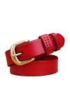 YENEVA Ceinture for Femme Cuir Véritable Grain Véritable Camel Cowgirl Rouge Camel Mode Size : 36inch/90cm, Color : Coffee1 