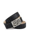 Anthoni Crown Ledergürtel Ceinture, Schwarz, 90 Femme