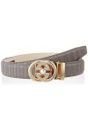 Anthoni Crown Ledergürtel Ceinture, Grise, 85 Femme