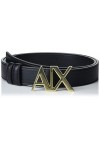 Armani Exchange Boucle avec Logo Ceinture, Noir, XL Femme