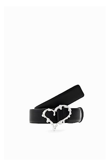 Desigual Belt_Heart Ceinture, Black, 95 aux Femmes