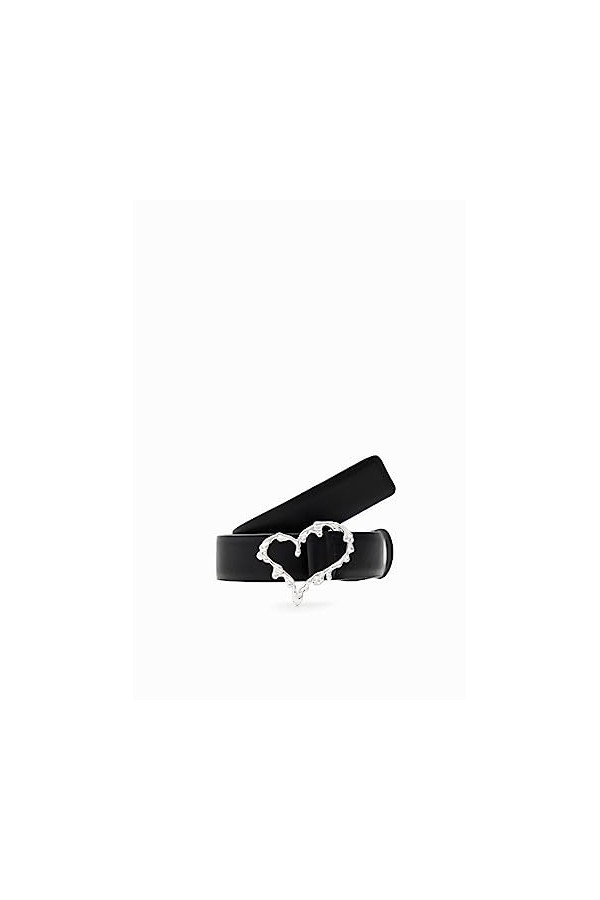 Desigual Belt_Heart Ceinture, Black, 95 aux Femmes