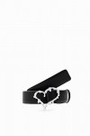Desigual Belt_Heart Ceinture, Black, 95 aux Femmes