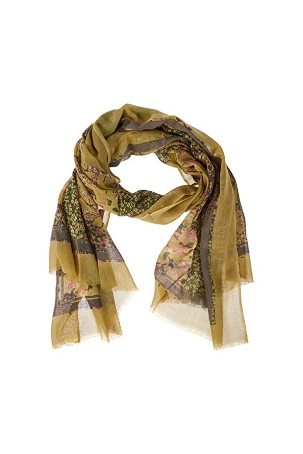 Unmade Copenhagen Fleurum Ceinture, Imprimé Vert/Rose, Taille Unique Femme