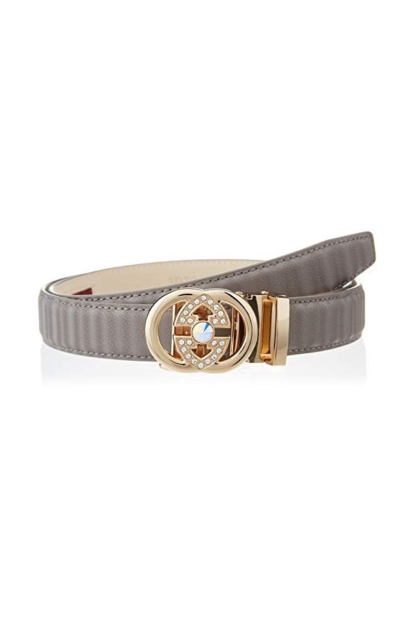 Anthoni Crown Ledergürtel Ceinture, Grise, 95 Femme
