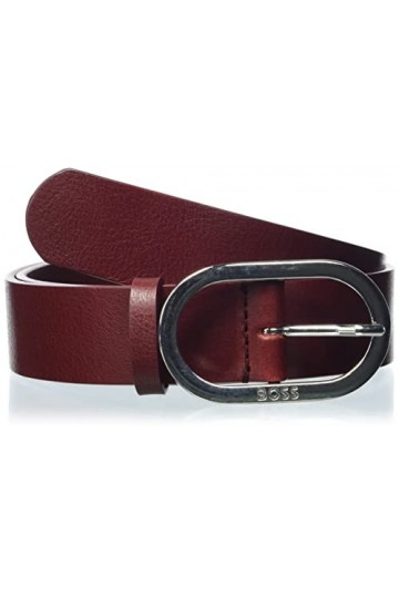 BOSS Gilian Belt 3cm-VB Ceinture, Dark Red606, 90 Femme