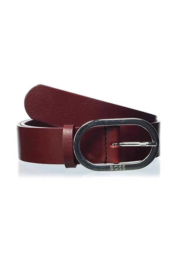 BOSS Gilian Belt 3cm-VB Ceinture, Dark Red606, 90 Femme