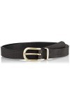 Gant O1. Signature Weave Leather Belt Ceinture, Black, 105cm /42W Femme