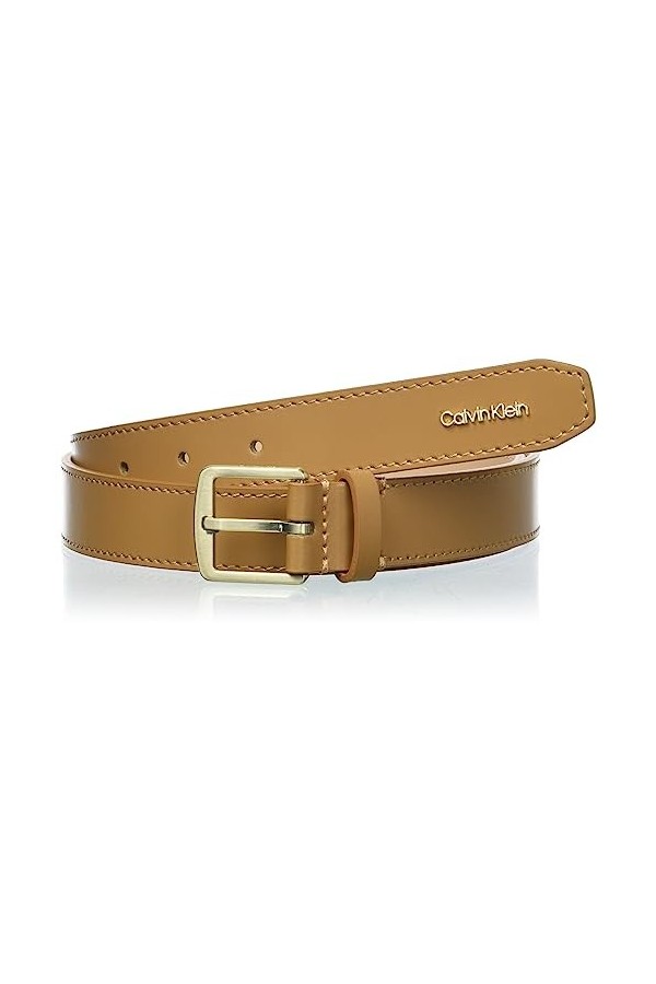 Calvin Klein CK Must SQR Letter Tip 25MM Belt Ceintures, Brown Sugar, 90 Femme