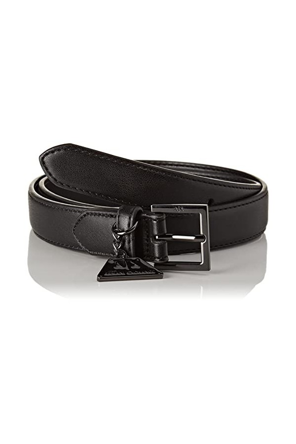 Armani Exchange Durable, chaîne avec Logo Ceinture, Black, 70 Femme