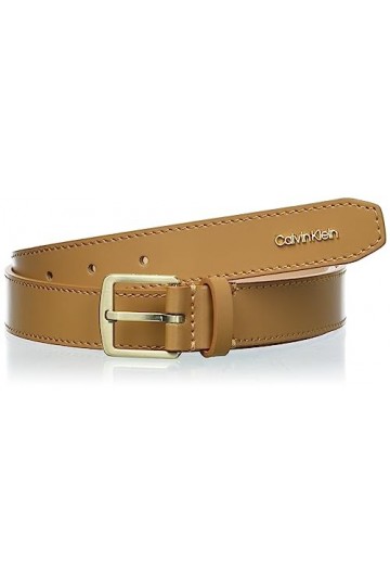 Calvin Klein CK Must SQR Letter Tip 25MM Belt Ceintures, Brown Sugar, 90 Femme