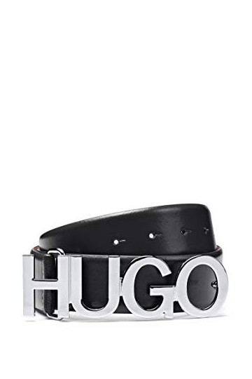 HUGO Zula Ceinture 2 cm, Noir 1, 80 cm Femme