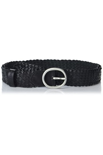 Lucky Brand Ceinture en Cuir tissé, Noir, S-M Femme