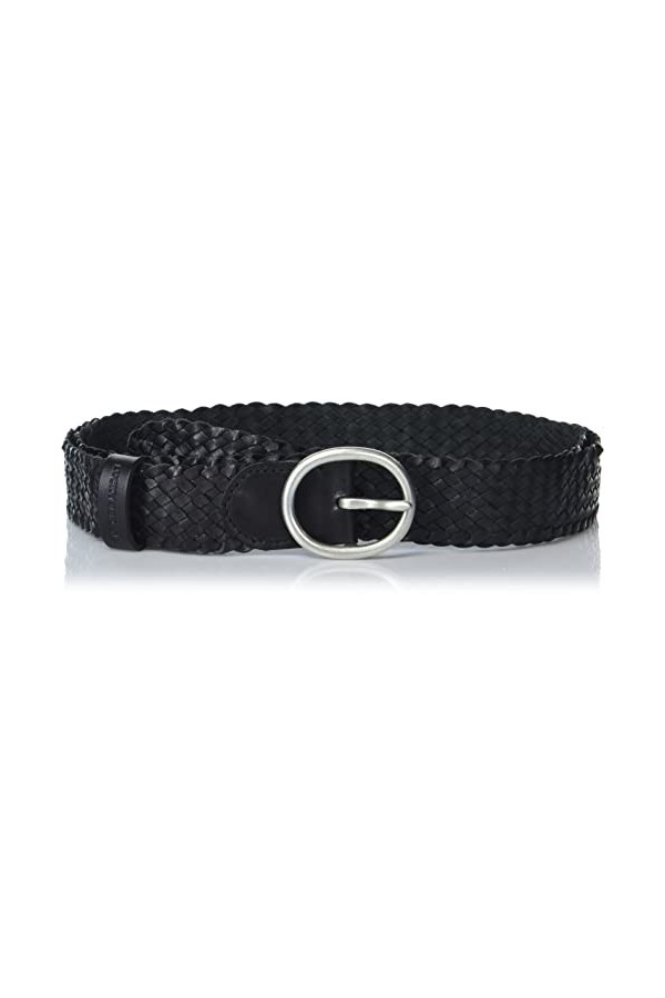 Lucky Brand Ceinture en Cuir tissé, Noir, S-M Femme