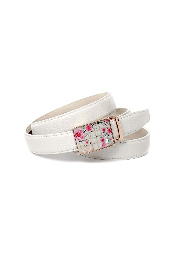 Anthoni Crown E4pg.t90 Ceinture, Blanc Weiss 090 , 95 Taille Fabricant: 80 Femme