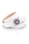 Anthoni Crown A44T9035 Ceinture, Blanc, 110 cm Femme