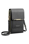AIFILLE Petit Sac à Main pour Téléphone Portable Pochette pour Femmes Filles PU Cuir Portefeuille avec Fentes de Porte Carte 