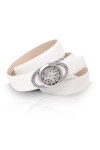 Anthoni Crown A23ST90 Ceinture, Weiß, 75 Femme