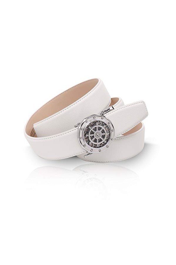 Anthoni Crown A43T9035 Ceinture, Weiß, 105 Femme