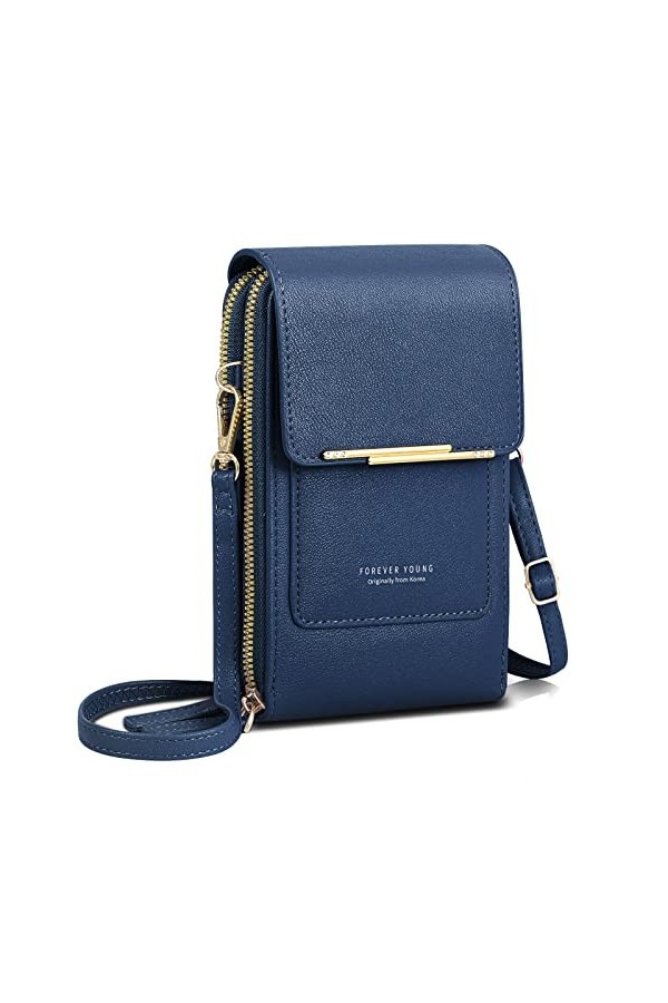 AIFILLE Petit Sac à Main pour Téléphone Portable Pochette pour Femmes Filles PU Cuir Portefeuille avec Fentes de Porte Carte