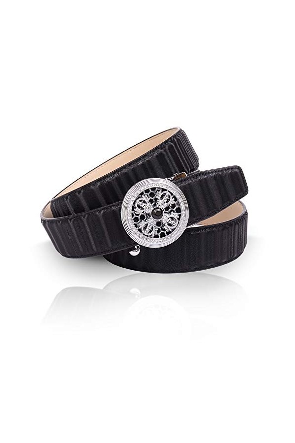 Anthoni Crown A13BS3D10 Ceinture, Noir, 85 cm Femme