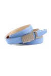 Anthoni Crown Ledergürtel Ceinture, Hell Blau, 105 Femme