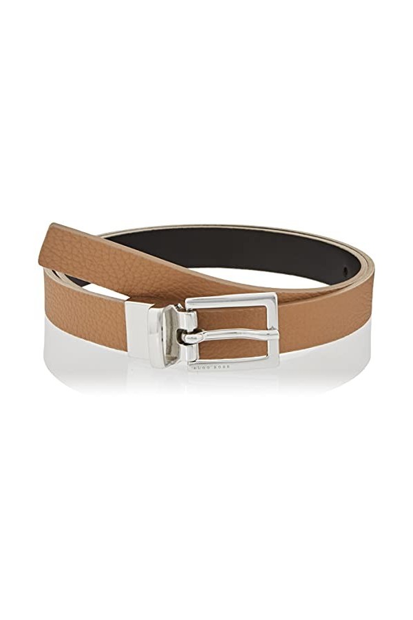 BOSS Ana Belt 2cm Ceinture, Marron Clair/Pastel 238, 95 cm Femme