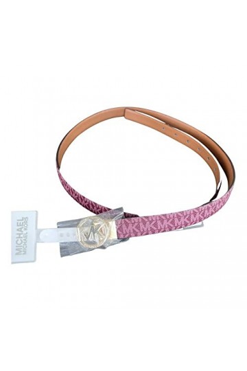 Michael Kors Ceinture I Femme I Bourdeux I Cuir véritable I Ceinture réversible/réversible I Taille M I Longueur 100 cm avec 