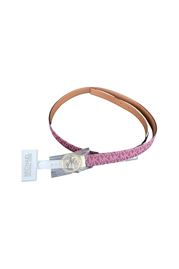 Michael Kors Ceinture I Femme I Bourdeux I Cuir véritable I Ceinture réversible/réversible I Taille M I Longueur 100 cm avec 
