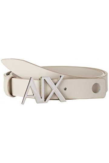 Armani Exchange Look décontracté, Boucle avec Logo Ceinture, Aura, 65 Femme