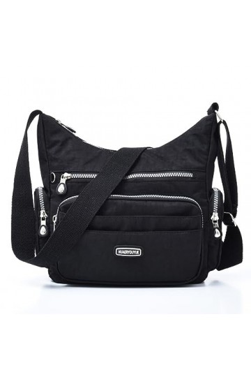 Estwell Sac Bandoulière Femme Imperméable Petit Multi Poches Sac à Main Multifonctionnel Sac Dépaule pour Voyage École Trava