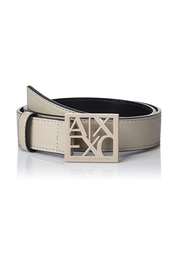 Armani Exchange Logo carré Ceinture, Noise, XXL Femme