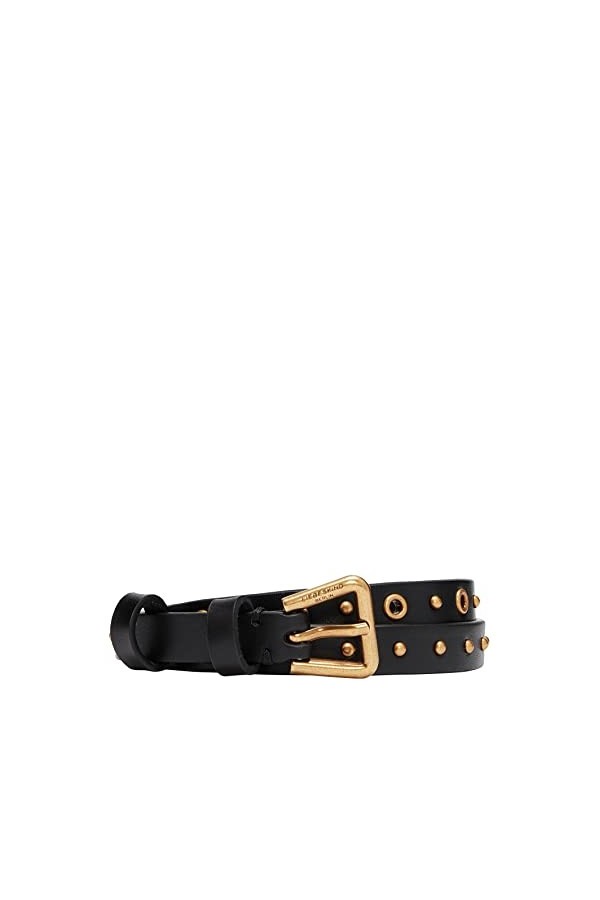 Liebeskind GmbH Belt Studs Gold, Ceinture M Femme, Noir 9999