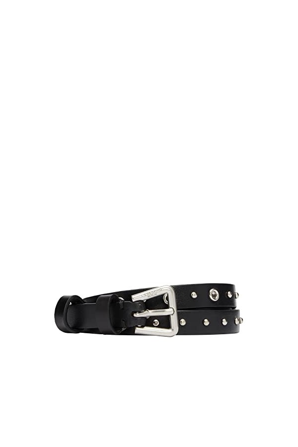 Liebeskind GmbH Belt Studs Silver, Ceinture M Femme, Noir 9999