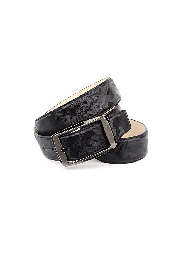 Anthoni Crown Ledergürtel Ceinture, Noir, 85 cm Femme