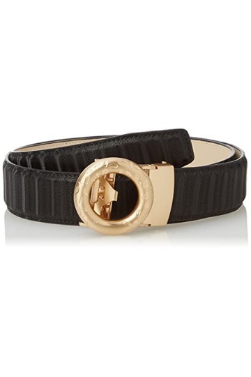 Anthoni Crown Ledergürtel Ceinture, Noir, 80 cm Femme