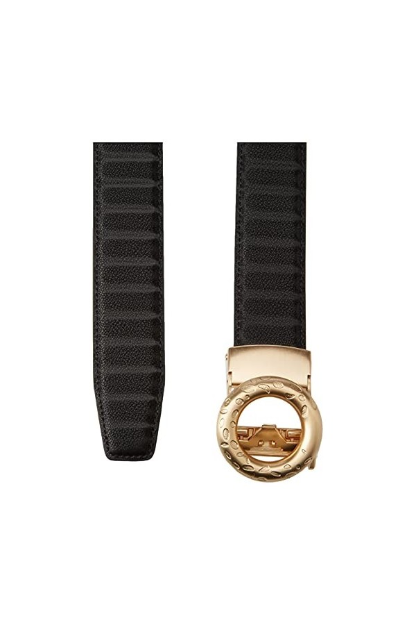 Anthoni Crown Ledergürtel Ceinture, Noir, 80 cm Femme