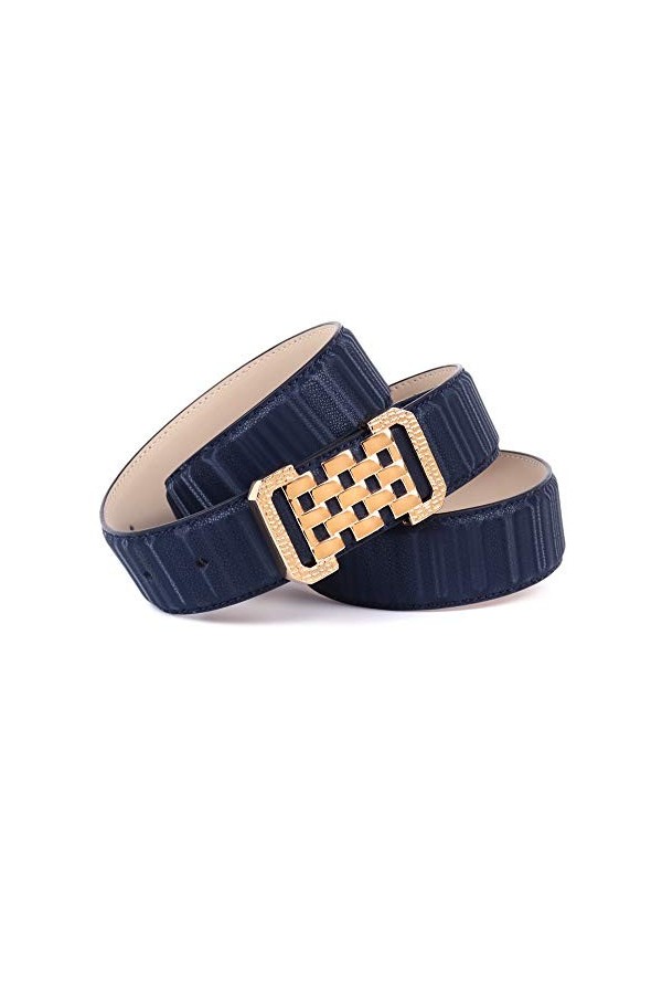 Anthoni Crown Ledergürtel Ceinture, Dunkelblau, 105 Femme