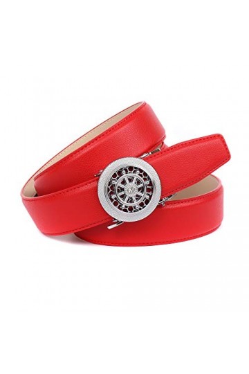 Anthoni Crown Ledergürtel Ceinture, Noir, 110 cm Femme